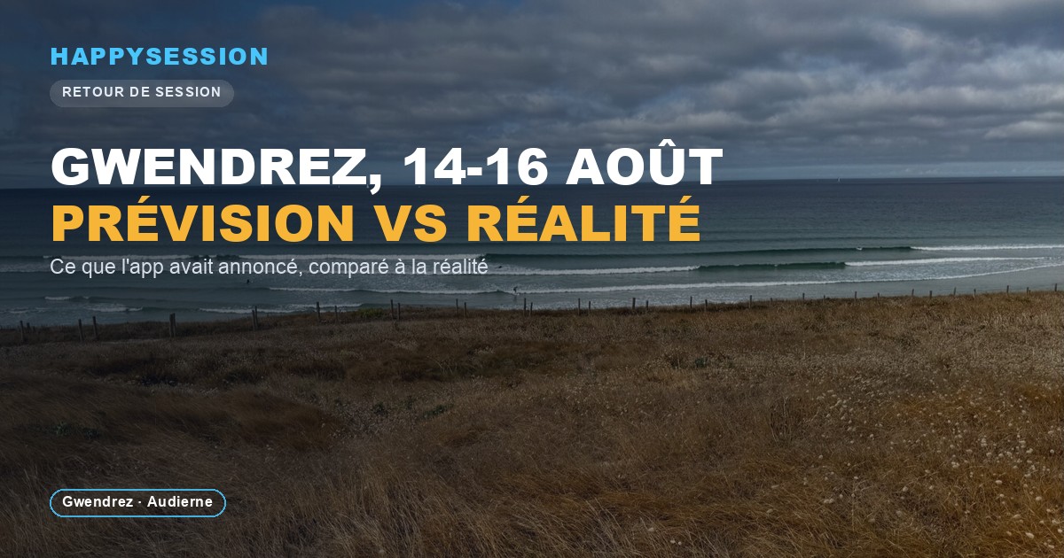 Un week-end à Gwendrez : la prévision face à la réalité