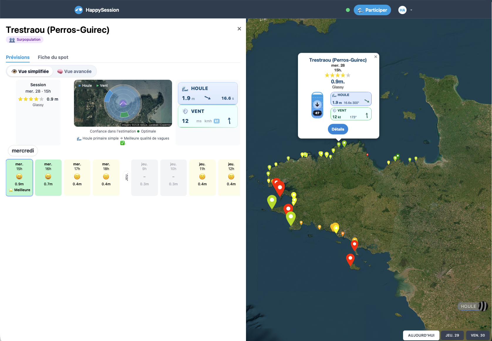 Vue simplifiée d’une session